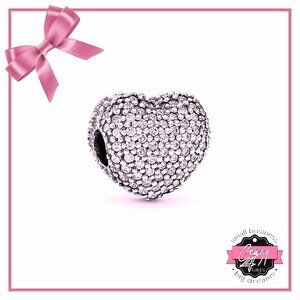 Pavè Heart Clip Charm (ONE)